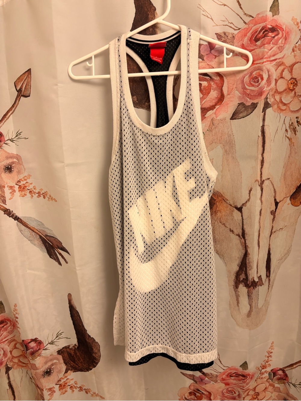 Small Nike White Mesh Tank Top